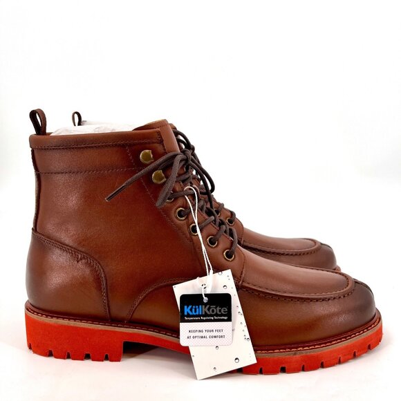 Vince Camuto Kameil Boots Size 8M Brown Waterproof Leather Apron Toe Lace-Up main image 15
